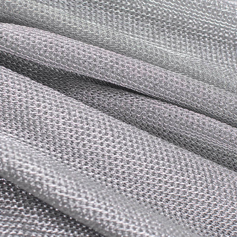 Grey Marl Jersey Knit, Viscose-Metallic