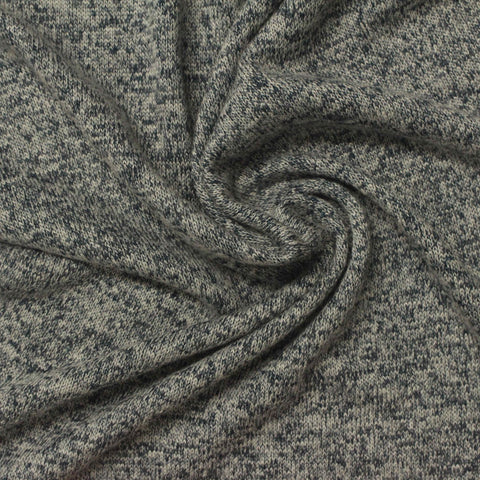 Dark Grey Marl Chunky Knit, Viscose-Poly, 210 gsm, 175 cm