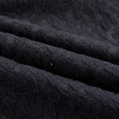 Black Tone-on-Tone Jacquard, Poly-Cotton, 276 gsm