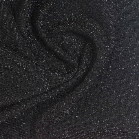 Black Marl Knit, Nylon-Metallic, 180 gsm