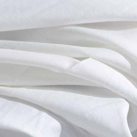 Cotton Stretch Poplin Fabric, 97 gsm, 150 cm — White