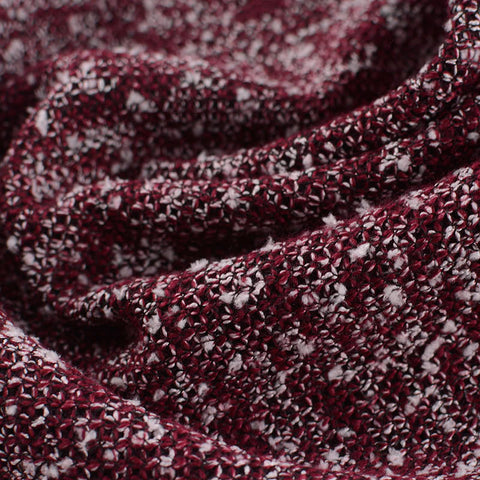 Burgundy Marl Knit, Polyester, 396 gsm