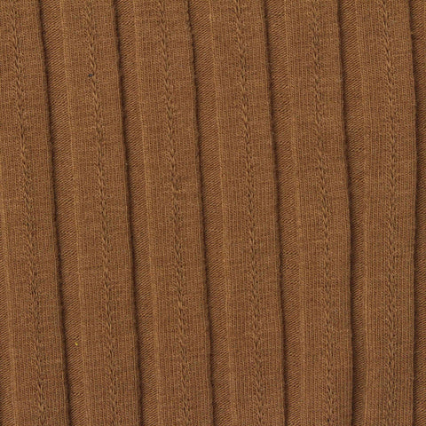 Brown Dash Rib Knit, Cotton