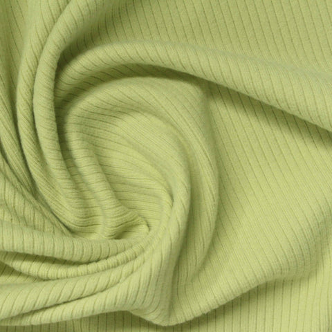Polyester Stretch Rib Knit Fabric, 260 gsm, 185 cm — Green