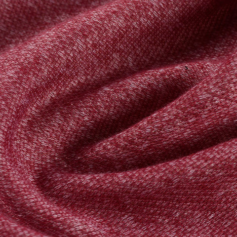 Dark Red Fine-Marl French Terry, Cotton-Poly