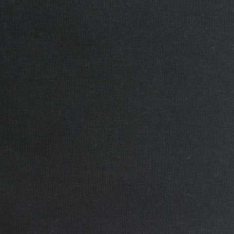 Cotton Stretch French Terry Fabric, 220 gsm, 185 cm — Black