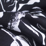 Black Floral Woven, Viscose — photo 3