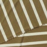 Brown Stripes Rib Knit, Viscose-Poly — photo 3