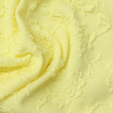 Yellow Tone-on-Tone Floral Interlock Knit, Poly-Nylon — photo 3