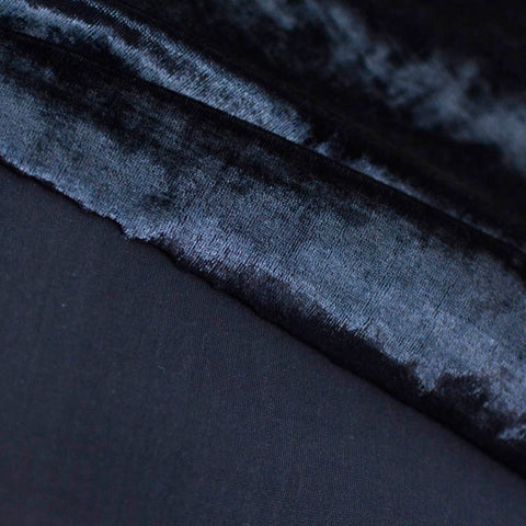 Polyester Stretch Knit Fabric, 225 gsm, 155 cm — Navy