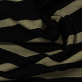 Black Horizontal-Stripe Jersey Knit, Viscose — photo 3