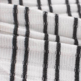 Black Vertical-Stripe Rib Knit, Polyester — photo 3