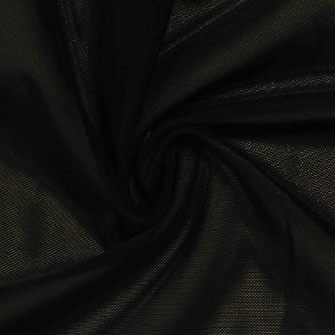 100% Polyester Mesh Fabric, 210 gsm, 165 cm — Black