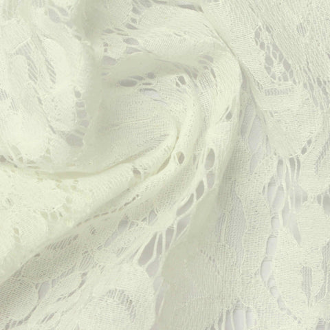 Cream Floral Lace, Viscose-Nylon