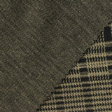 Plaid Polyester Stretch Knit Fabric, 300 gsm, 160 cm — Khaki — photo 3