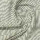 Cream Vertical-Stripe Crepe, Cotton-Poly — photo 3