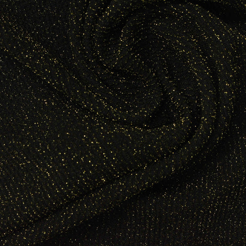 Black Marl Interlock Knit, Nylon