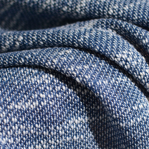 Blue Marl French Terry, Poly-Cotton, 195 gsm