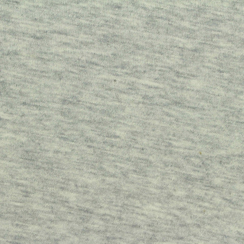 Light Grey Heathered-Marl Jersey Knit, Poly-Cotton, 173 gsm