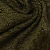 Olive Eyelet Pointelle Knit, Viscose-Nylon — photo 3