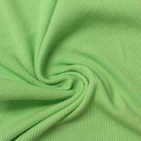 Polyester Cotton Blend Rib Knit Fabric, 300 gsm — Green — photo 3