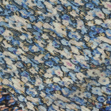 Blue Floral Jersey Knit, Polyester — photo 3