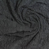Polyester Stretch Crepe Fabric, 210 gsm, 165 cm — Black — photo 3