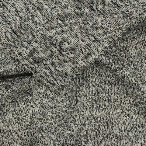 Black Marl Chunky Knit, Polyester, 242 gsm