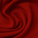 Jacquard Polyester Stretch Knit Fabric, 201 gsm — Red — photo 3