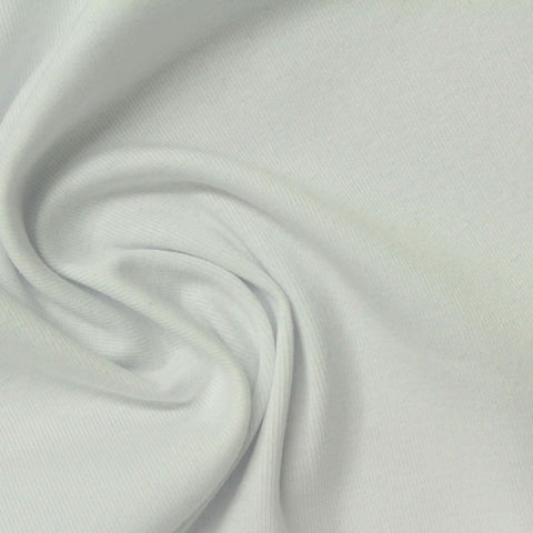 Cotton Stretch Rib Knit Fabric, 215 gsm, 180 cm — Grey
