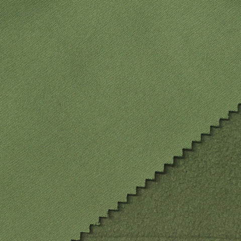 Olive Check Fleece, Polyester