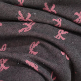 Jacquard Viscose Chunky Knit Fabric, 269 gsm, 170 cm — Purple — photo 3