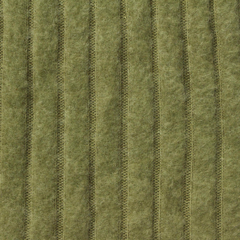 Polyester Viscose Stretch Rib Knit Fabric, 220 gsm, 156 cm — Green