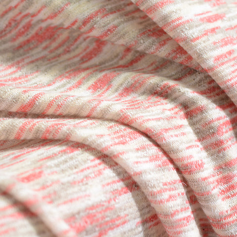 Pink Marl French Terry, Viscose-Poly, 269 gsm