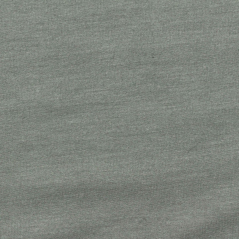 Polyester Cotton Blend Stretch French Terry Fabric, 313 gsm, 175 cm — Green