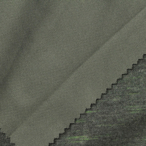 Dark Grey Heathered-Marl Scuba Knit, Polyester, 220 gsm, 160 cm