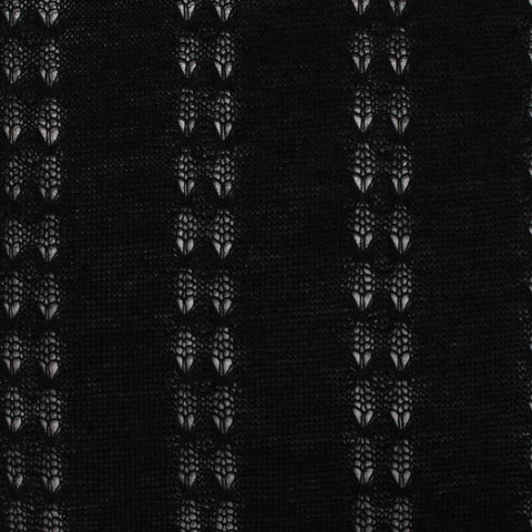 Black Openwork Jacquard