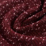 Burgundy Marl Chunky Knit, Polyester — photo 3