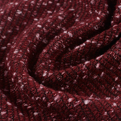 Burgundy Marl Chunky Knit, Polyester