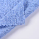 Jacquard Linen Cotton Stretch Knit Fabric, 129 gsm, 135 cm — Blue — photo 3
