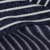 White Vertical-Stripe Chunky Knit, Polyester — photo 3
