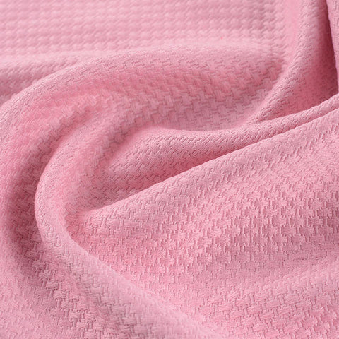 Pink Geometric Jacquard, Cotton-Poly