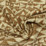 Brown Geometric-Diamond Jersey Knit, Cotton-Poly — photo 3