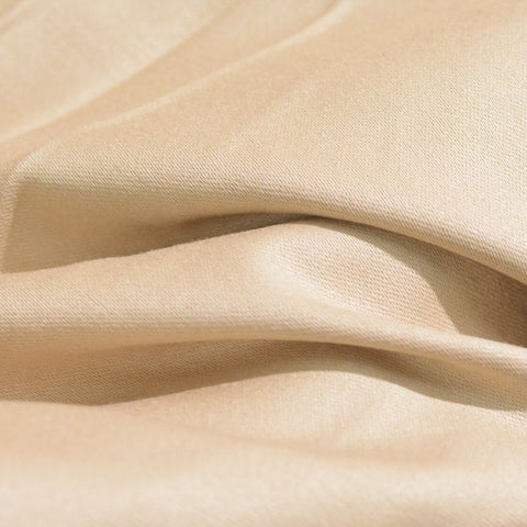 Cotton Stretch Sateen Fabric, 300 gsm, 110 cm — Beige