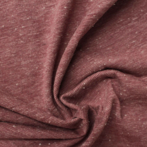 White Marl Jersey Knit, Poly-Cotton