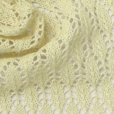 Light Cream Openwork Chunky Knit, Poly-Cotton