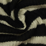 Black Horizontal-Stripe Jacquard, Poly-Viscose — photo 3
