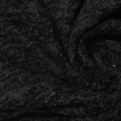 Dark Grey Marl Jersey Knit, Poly-Viscose, 175 gsm