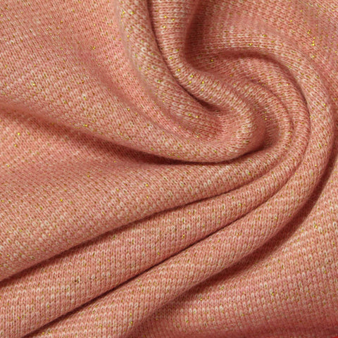 Pink Marl French Terry, Cotton-Poly, 244 gsm