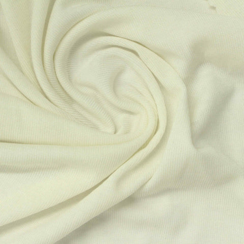 Tencel Lyocell Stretch Rib Knit Fabric, 200 gsm, 160 cm — White